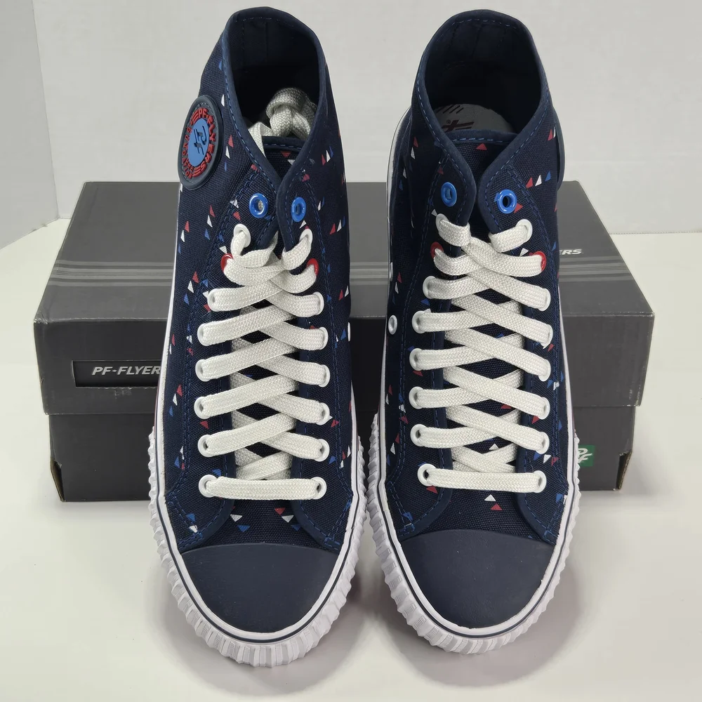 P.F. Flyers Rolland Berry Navy High-Top Canvas Sneakers Size Men's 8 Women's 9.5